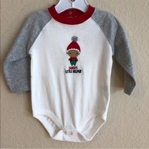 Gymboree Santa’s Helper Long Sleeve Onesie NWT